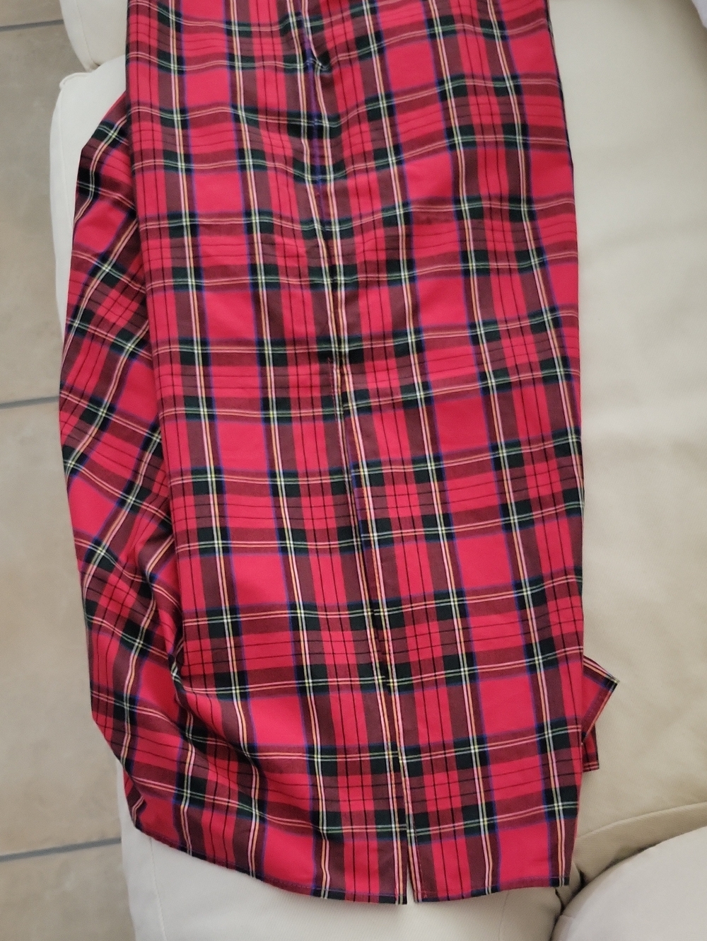 Sail To Sable Red Black Plaid Caftan Dress NWT Size XS - Picture 15 of 16